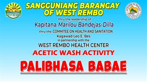 barangay west rembo|Kapitana Lot Bandejas.